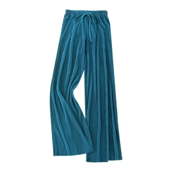 

Pants Women Fashion Wide-leg Pants Female Loose Large Size Casual Straight Pants Ladies High Waist Was Thin Trousers QX275