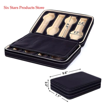 

8-Slot Portable Watch Box Travel Case Storage Organizer Black