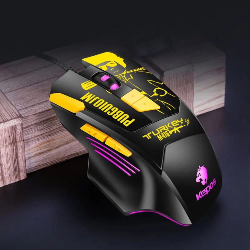 

TeckNet Gaming Mouse Mechanical 8 Programmable Buttons 4800DPI Mouse Battlegrounds Gamer Mouse for PC Computer