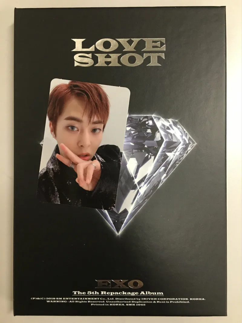 [MYKPOP]~ Официальный~ EXO: LOVE SHOT альбом CD+ случайная карта+ альбом Spine KPOP Fans коллекция SA19081103-LOVE Ver