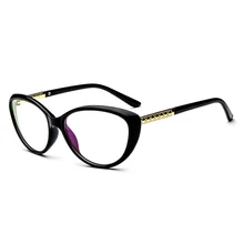 Женские шикарные элегантные оправа для очков в стиле кошачьи глаза женские модные декоративные очки могут заполняться линзами по рецепту близорукости