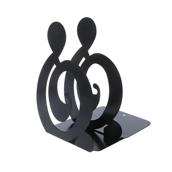 

Musical Note Metal Bookends Iron Support Holder Desk Stands For Books G92E
