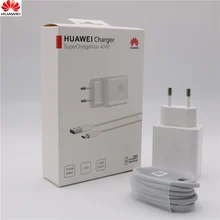 Зарядное устройство huawei 40 Вт,, 10V4A, супер зарядное устройство, EU зарядный адаптер, 5A, USB type c кабель для nova 5 5t 5 pro mate 30 pro p20 p30 pro