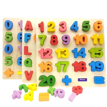 

Wooden Toys Alphabets Digital Puzzles For Kids Early Educational Toys Children Letters Board Learning Education Baby Toys