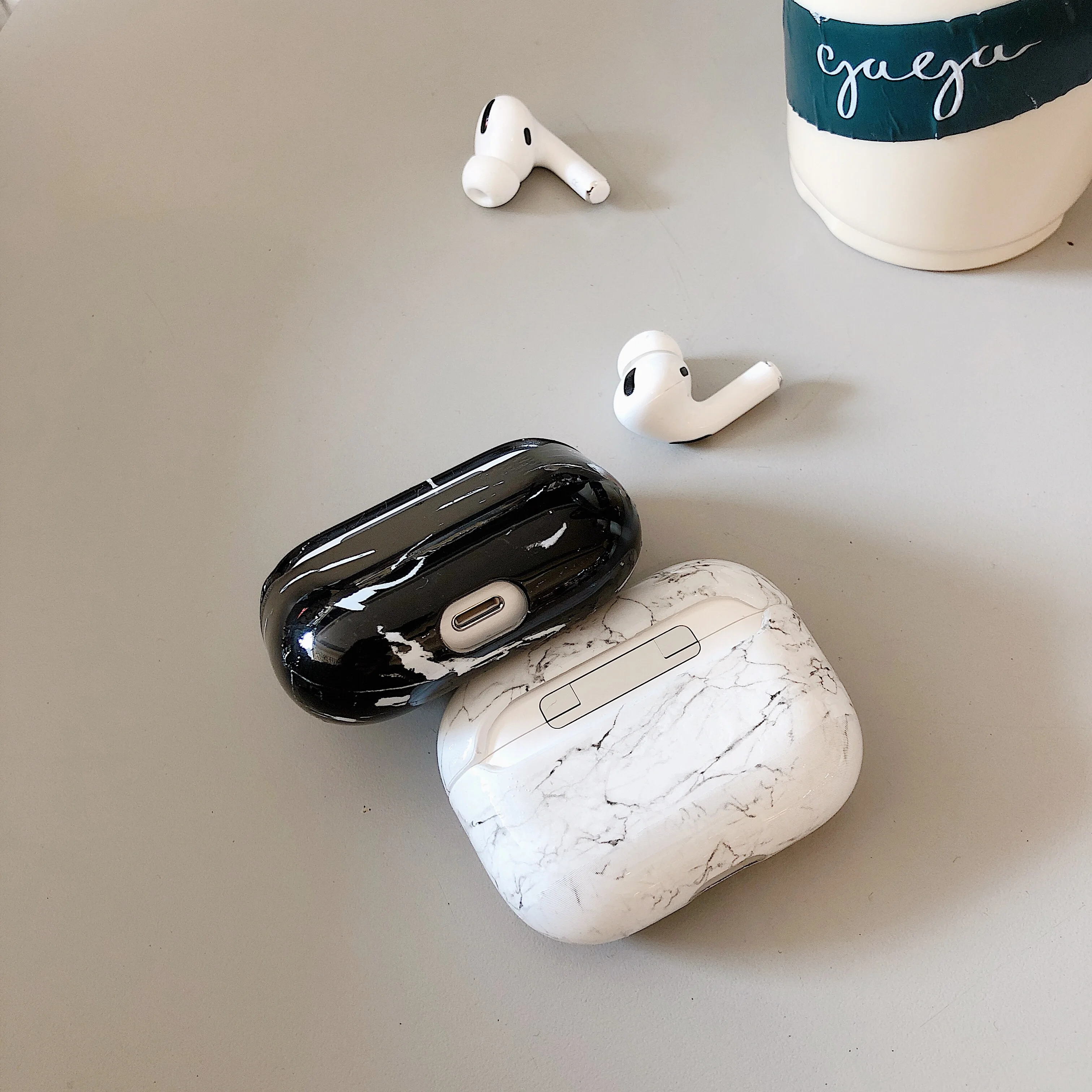 3D мраморный чехол для Airpods Pro беспроводной с Bluetooth airpod 3 Apple AirPods защитный зарядки| |