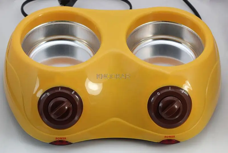 Dual Electric Chocolate Fountain 250 * 2ML Capacity Fondue Hot Chocolate Melt Pot Melting Machine yellow /pink 1PC Hot Selling