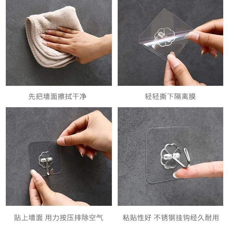 2/5/10Pcs Hook  For Home Kitchen Bathroom Convenience Locksmith On The Wall Towel Hook Hanger Multi-Purpose Hooks Housekeeper