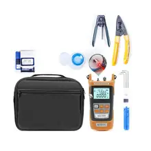 Fiber Optic FTTH Tool Kit With Fiber Cleaver Stripping Pliers Miller's Pliers 5km Red Light Laser Optical Power Meter