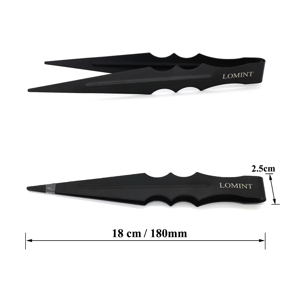 LOMINT Stainless Steel Black Shishia Hookah Tongs Chicha Charcoal Accessories Smoking Pipe Tweezers Gadgets 18cm LM-123 3