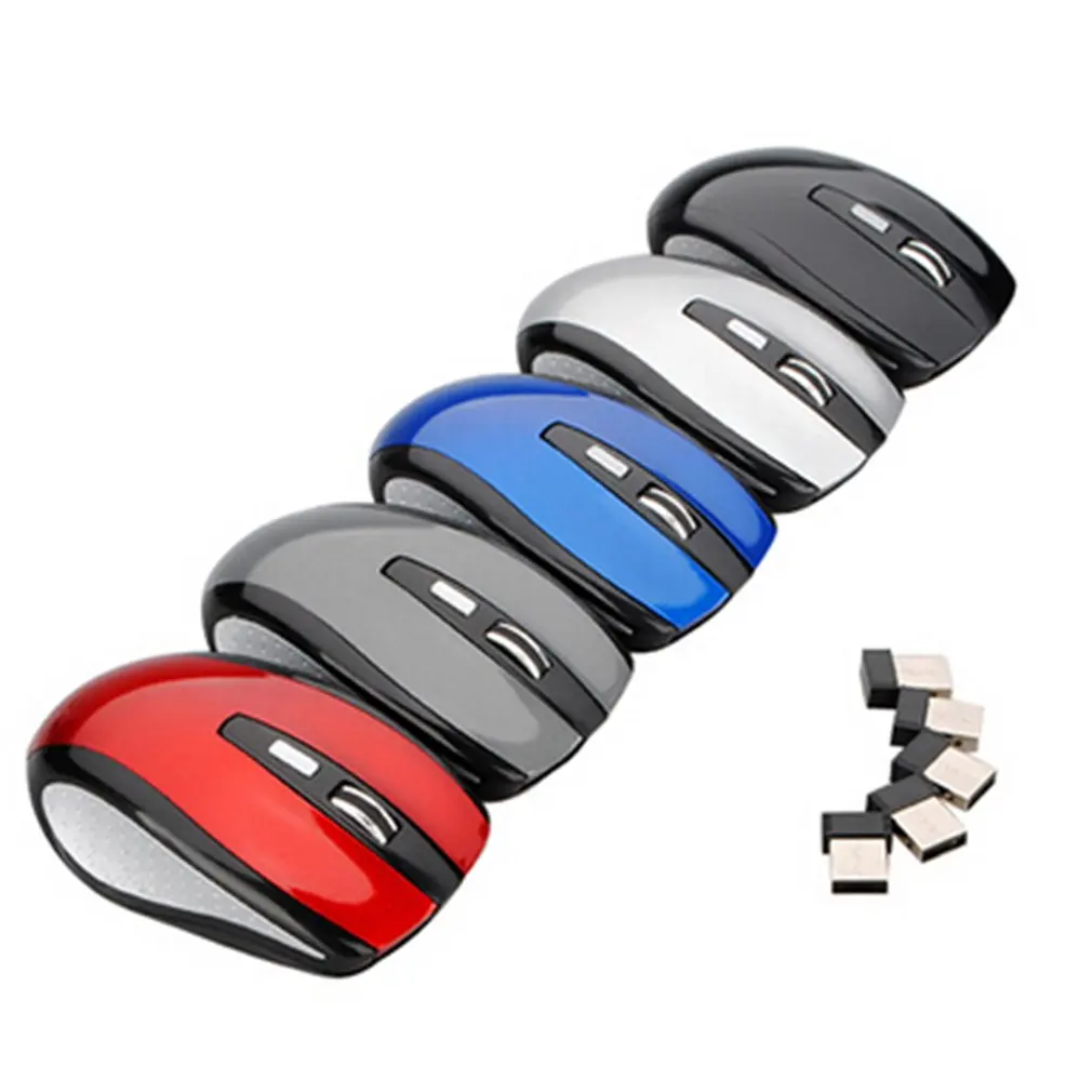 Портативная беспроводная оптическая игровая мини-мышь 2,4 ГГц 6D USB с 6 клавишами, мышь 2000 dpi, USB приемник, оптическая мышь