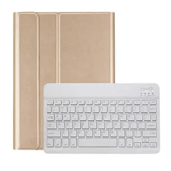 

Bluetooth Keyboard Foldable Stand Case Practical Classic Delicate Texture Durable Full Protective Cover for iPad 10.2 inch
