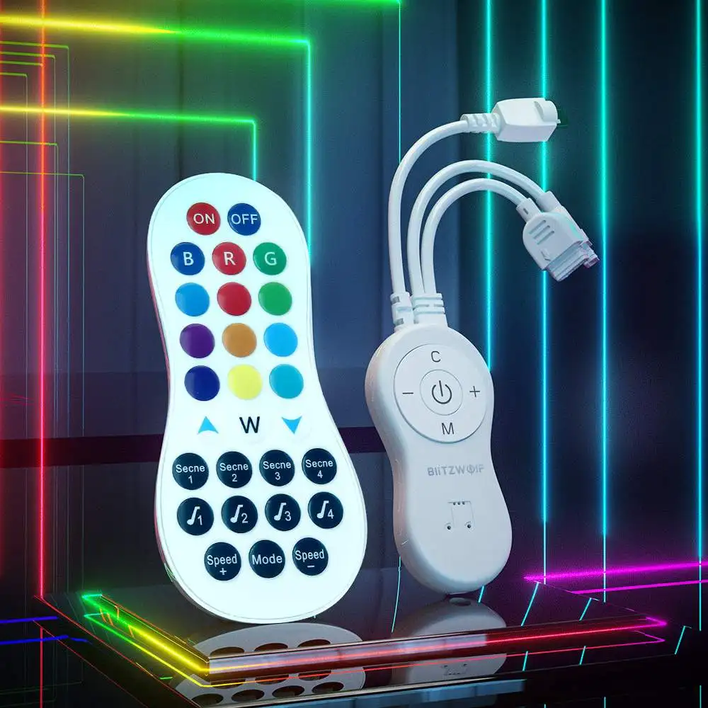 BlitzWolf BW LC2 Magic Home Wifi Controller RGB RGBW LED Light Controller  with Remote Control Work with 4Pin Magic Strip Light|Smart Home Control| -  AliExpress