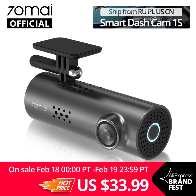  70mai Car DVR 1S APP & English Voice Control 70mai 1S 1080P HD Night Vision 70 MAI 1S Car Camera Recorder WiFi 70mai Dash Cam 1S 