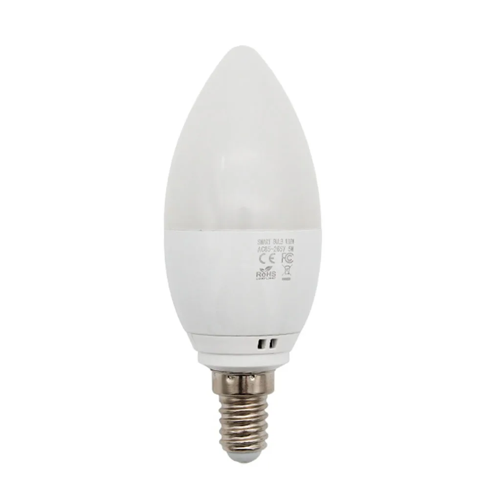 New Smart WiFi Candle Bulb E14 RGB Bulb Support Smart Speaker Voice Control Smart Home Automation Modules