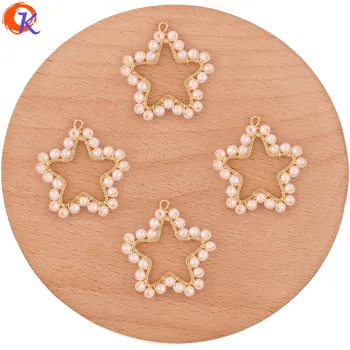 

Cordial Design 30Pcs 27*28MM DIY Making/Jewelry Accessories/Imitation Pearl/Genuine Gold Plating/Star Shape/Hand Made/Charms