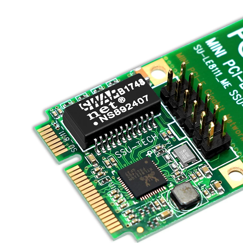 Мини PCI-E сетевой адаптер Интернет Бесплатный Lan адаптер Ethernet гигабитная сетевая карта RJ45 Lan Карта Realtek 8111 чипов