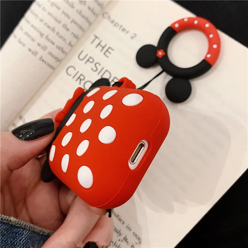 Мягкий силиконовый чехол с милым рисунком Микки и Минни для Apple Airpods, чехол, беспроводные Bluetooth игрушечные наушники, чехол