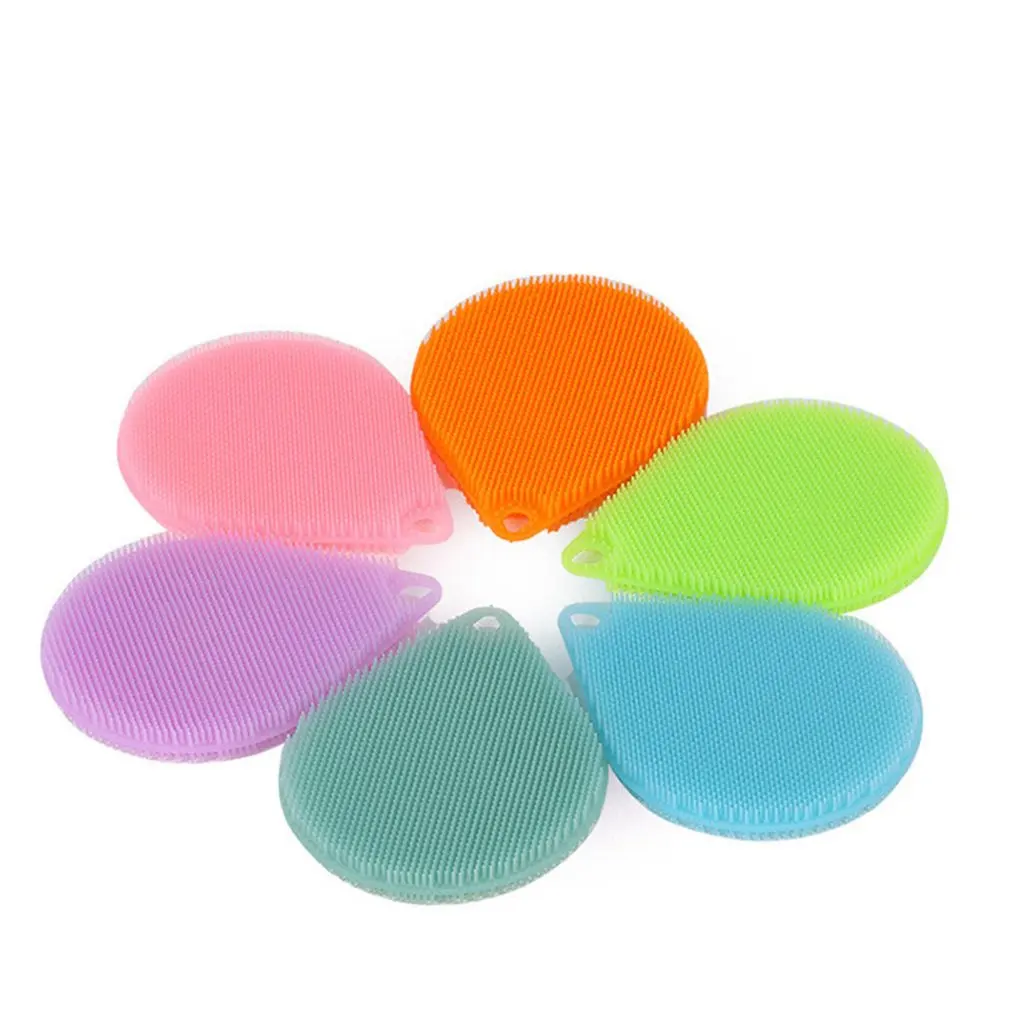 

Silicone Cleaner Cleaning Brushes Dish Bowl Scouring Pad Pot Pan Wash Brushes Universal Home Cooking Tool