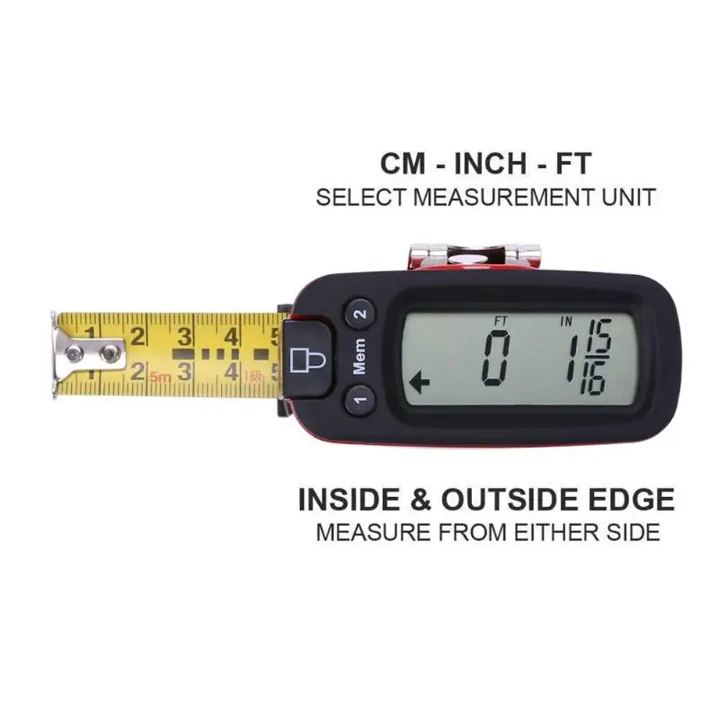 5 м/16ft цифровая измерительная лента точные электронные стальные метрические измерительные инструменты