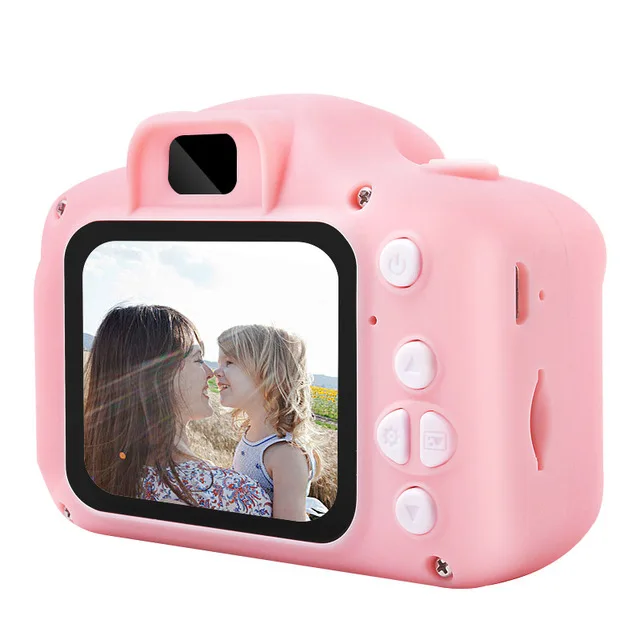 Children Kids Camera Educational Toys for Baby Gift Mini Digital Camera 1080P Projection Video Camera with 2 Inch Display Screen Pink No TF Card