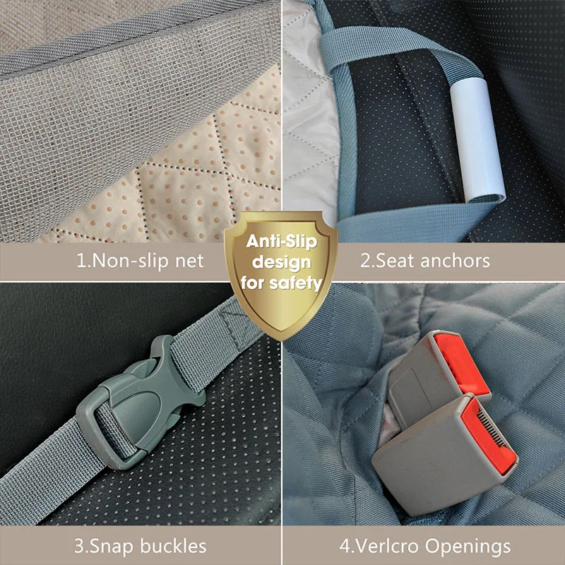 Dog Car Seat Cover Waterproof Dog Hammock Car Blanket Mats Case 2 In 1 For Rear Back Trunk Protector