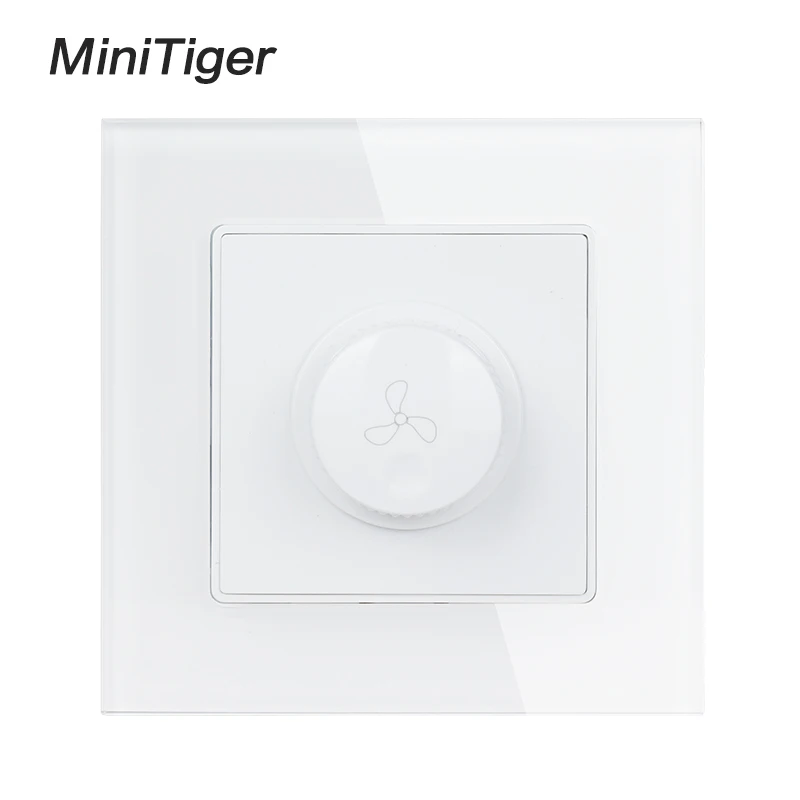 Контроллер вентилятора Minitiger роскошный настенный выключатель с прозрачной
