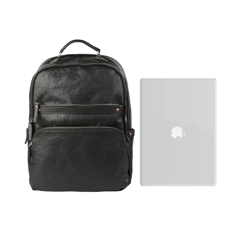 US $163.50 AETOO First Layer Cowhide Backpack Mens Leather LargeCapacity Trendy Backpack Multifunctional Business And Leisure Computer