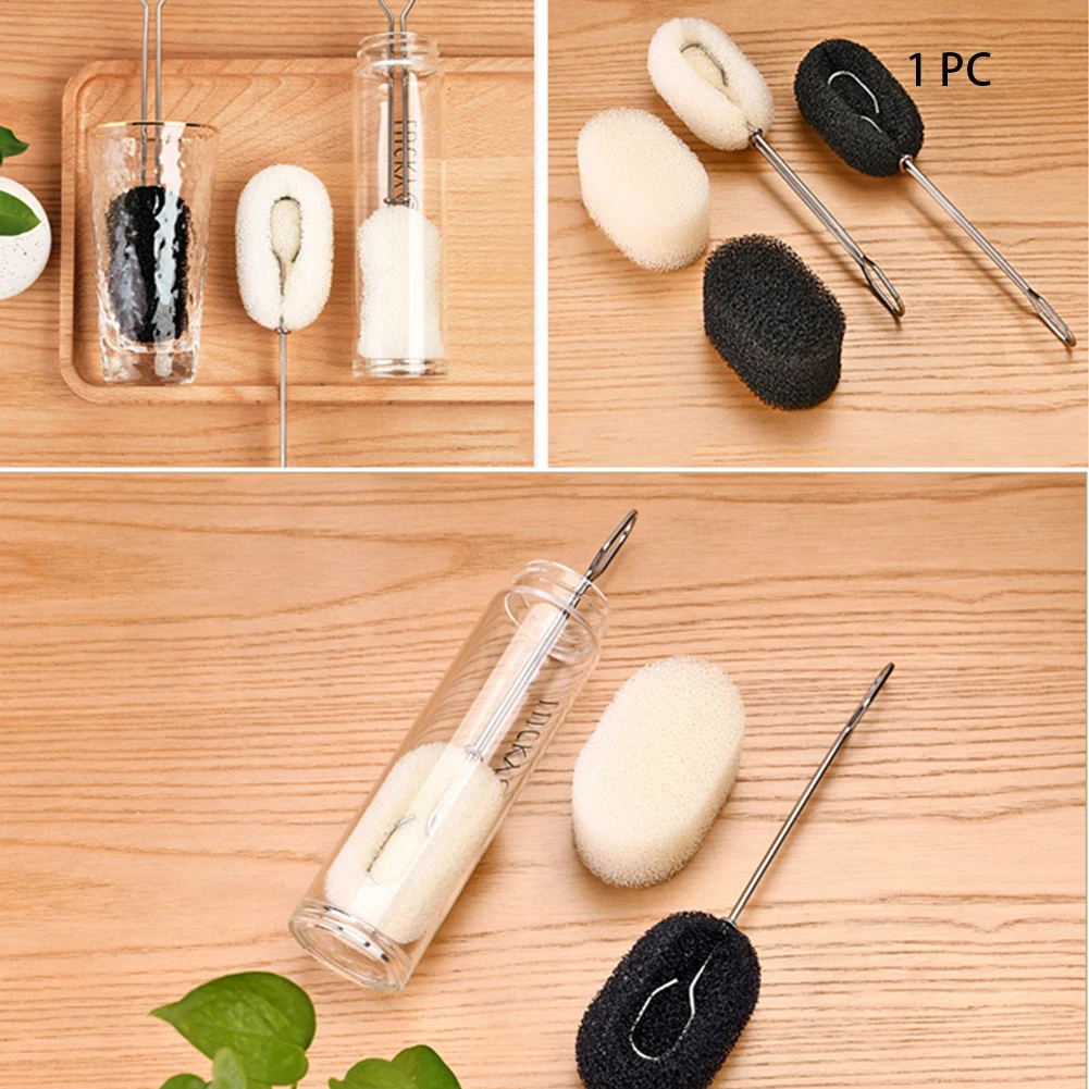 Supplies Feeder Hanging Beer Cleaning Tool Practical Straight Replaceable Sponge Head Cup Brush Portable Kitchen Long Handle
