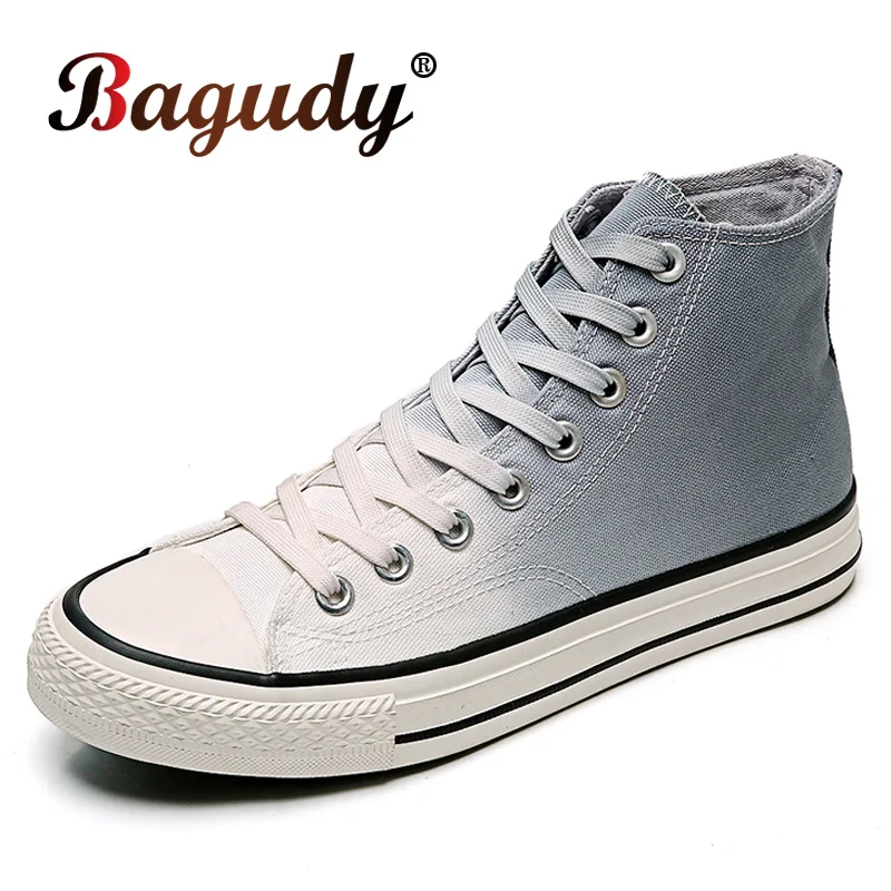 Autumn Gradient Color Men Vulcanize Shoes Comfortable Nonslip Fashion Men Casual Flats Oxfords Shoes High Top Canvas Shoes 44