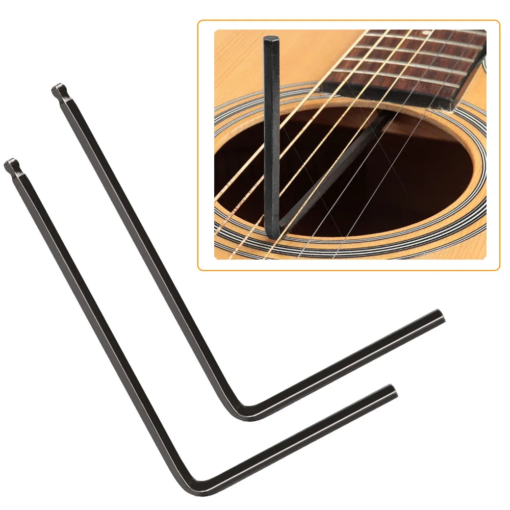 2pcs 5mm Guitar Wrench Truss Rod Adjustment Lshaped Truss Long Rod