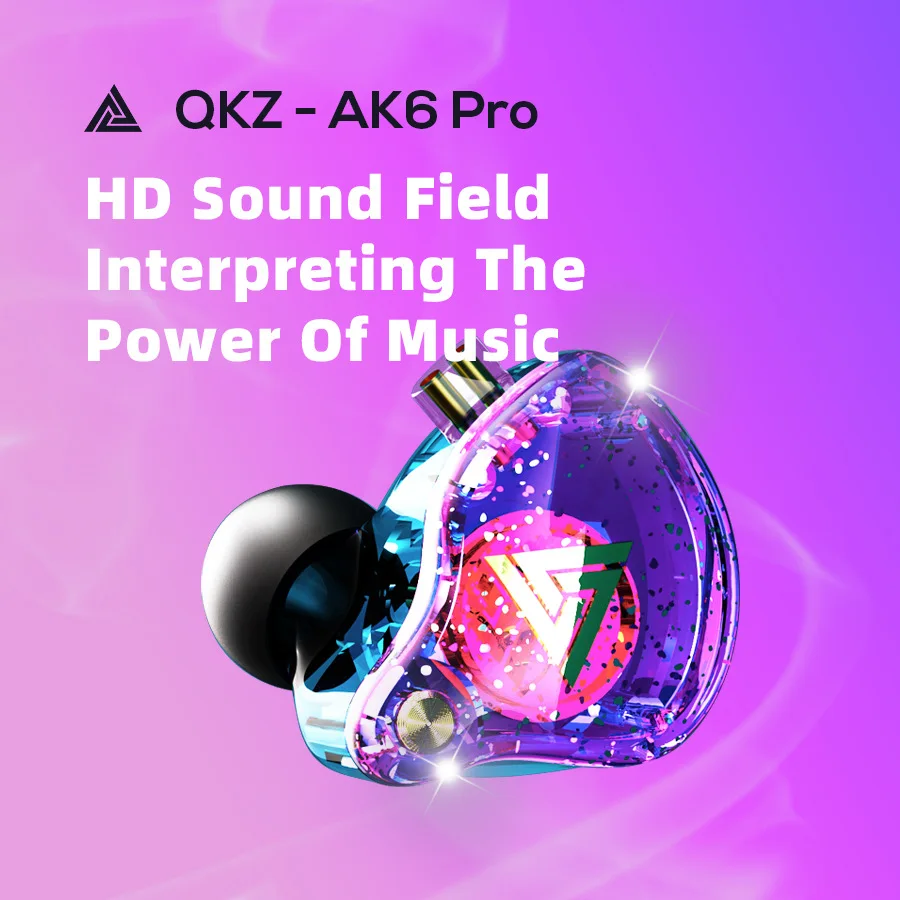 Наушники-вкладыши QKZ AK6 PRO проводная Hi-Fi гарнитура для компьютера Xiaomi Mp3 |