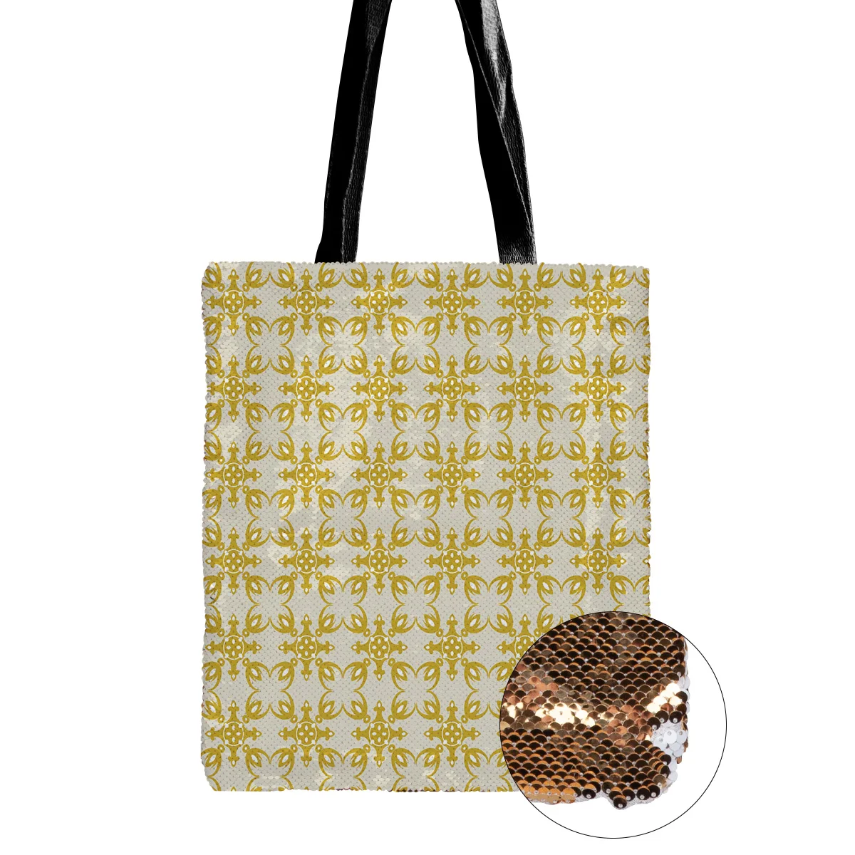 Bohemia Retro Ethnic Yellow Shoulder Bag New One-Shoulder Canvas Double-Sided Cloth Recyclable Large-Capacity | Багаж и сумки