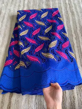 

Fashion Royal Blue African Cotton Lace Fabric Dry Lace Cloth For Party Dress ATC48(5yards/lot)