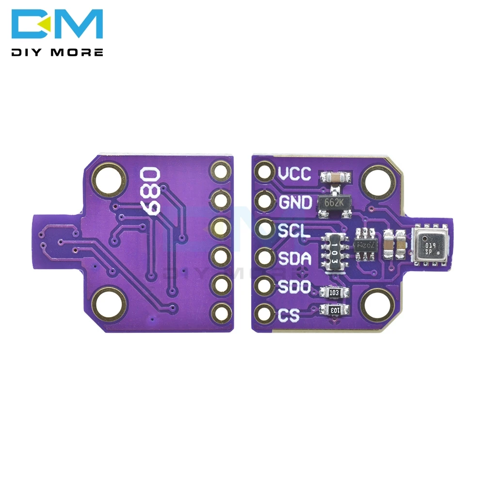 BME680 цифровой датчик температуры, влажности, температуры, давления, высокой высоты, цифровой модуль 4 в 1, газовая плата высокой точности