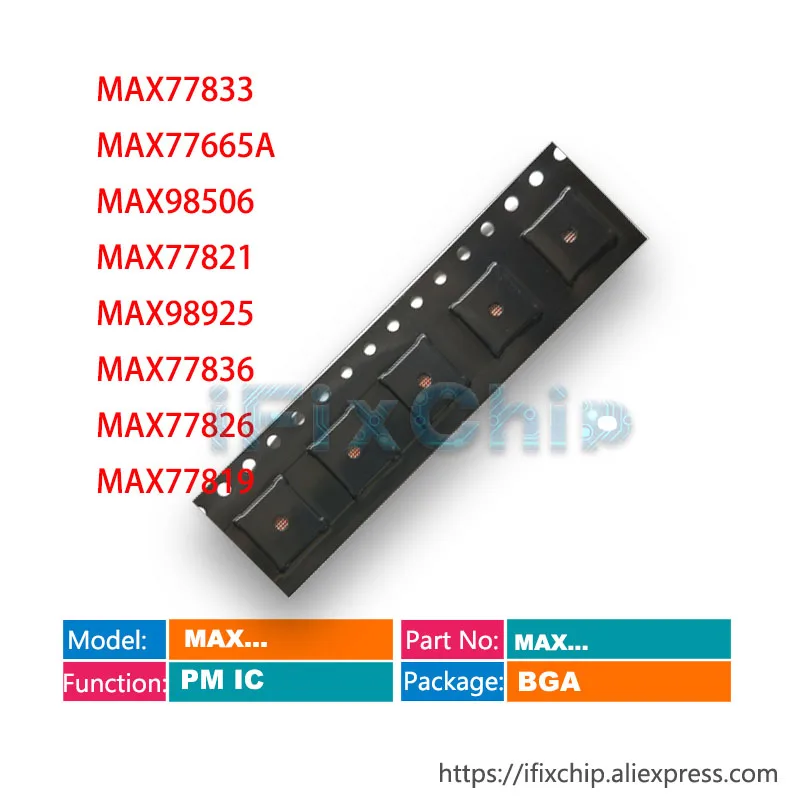 10 шт./лот MAX77833 MAX77665A MAX98506 MAX77821 MAX98925 MAX77836 MAX77826 MAX77819 Power PM IC PMIC Chip | Электронные