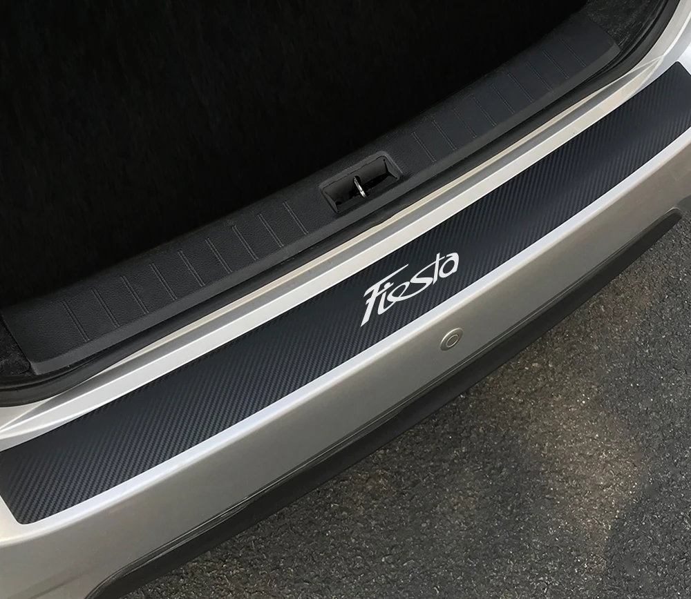 Car Rear Bumper Protector Sticker For Ford Fiesta Mondeo Fusion Explorer Escape Shelby Edge Ecosport Kuga Mustang ST Accessories (4)