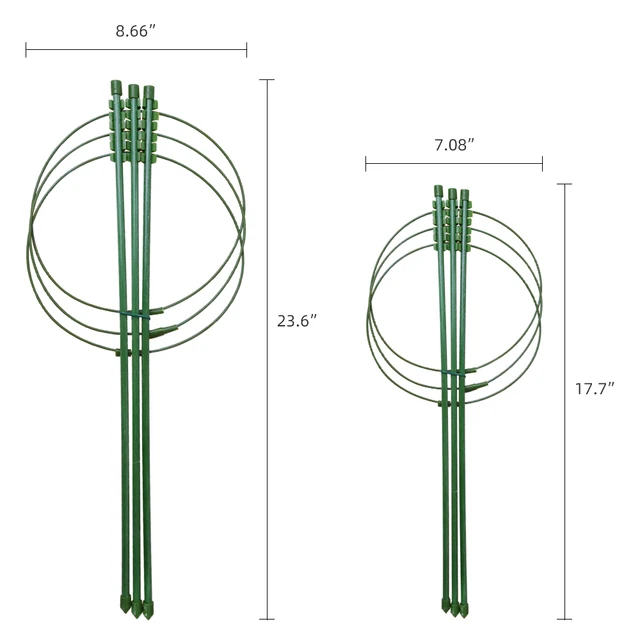 40 Cm/60 Cm Hegymászó Szőlőállvány Cserepes Tartó Keret Műanyag Bevonatú Acél Virágzöldségek Dekoratív Rácsos Konzol - Image 3