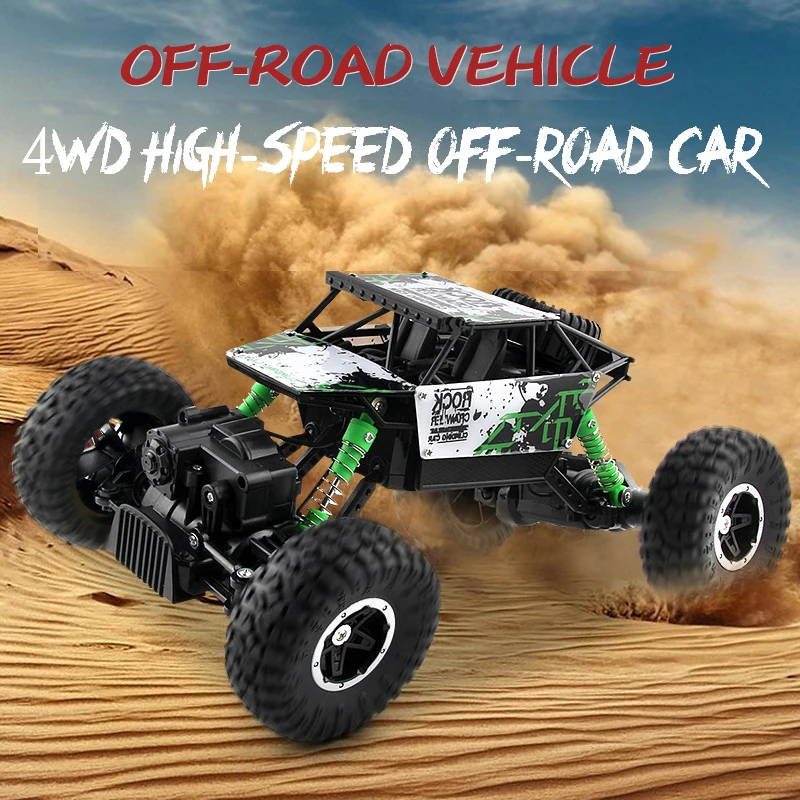 1:16 4WD высокоскоростная внедорожная машина 2 4G на радиоуправлении светодиодная