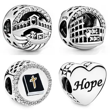 

Power Of Prayer Moments Venice Rialto Bridge Rome Colosseum Beads Fit Bracelet 925 Sterling Silver Charm Diy Jewelry