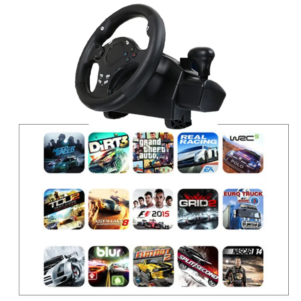 7 в 1 270 градусов гоночный руль для PS4/PS3/PC/XBOX-ONE/XBOX-360/переключатель/Android Игровой руль реалистичный тормозной дроссель
