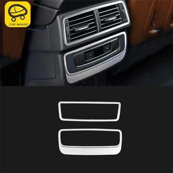 

CAR MANGO Car Styling Rear Seat A/C Vent Cover Trim Frame Sticker Interior Accessories for Audi Q7 4M 2016-2018 2016