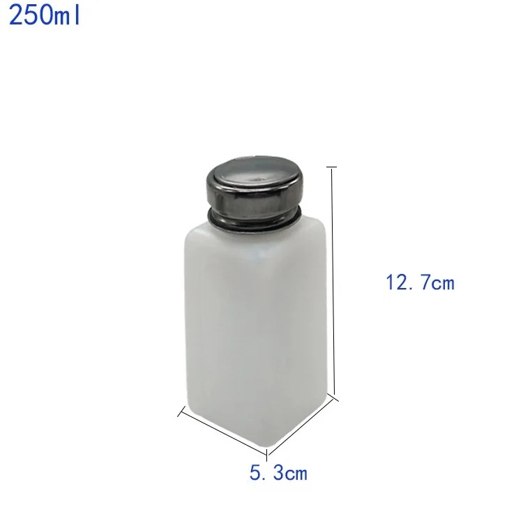 250ml Пластиковая автоматическая бутылка для дозирования алкоголя, 100 мл 200 мл 250 мл 500 мл для очистки волокон - Цвет: 250ml