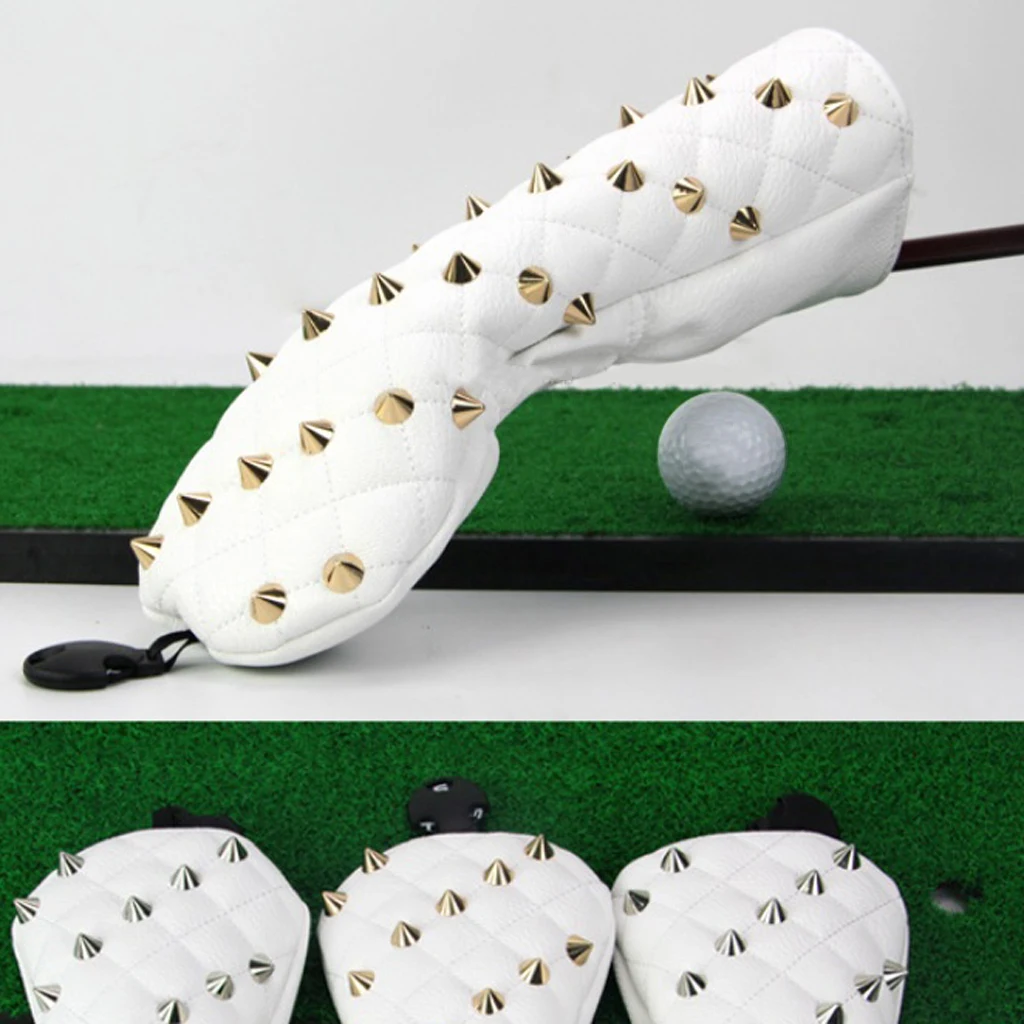 3Pcs Professional Golf Club Driver 1 3 5 Wood Head Covers Set Golf Club Head Cover Replacement Golf Accessories for 460cc Driver