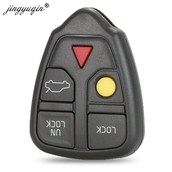 

jingyuqin Car Keyless Shell For Volvo Volvo XC70 XC90 V50 V70 S60 S80 C30 5 Button Remote Key Case Fob