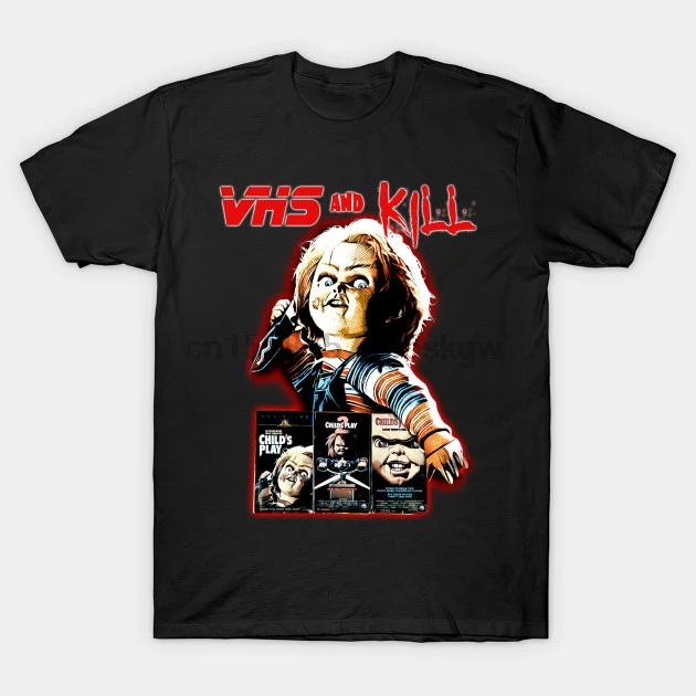 Мужская футболка vhs and kill Chucky с принтом Футболки | одежда