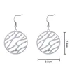 Cremo Stainless Steel Women's Earrings Leather Interchangeable Round Drop Earrings Dangle Jewelry 4