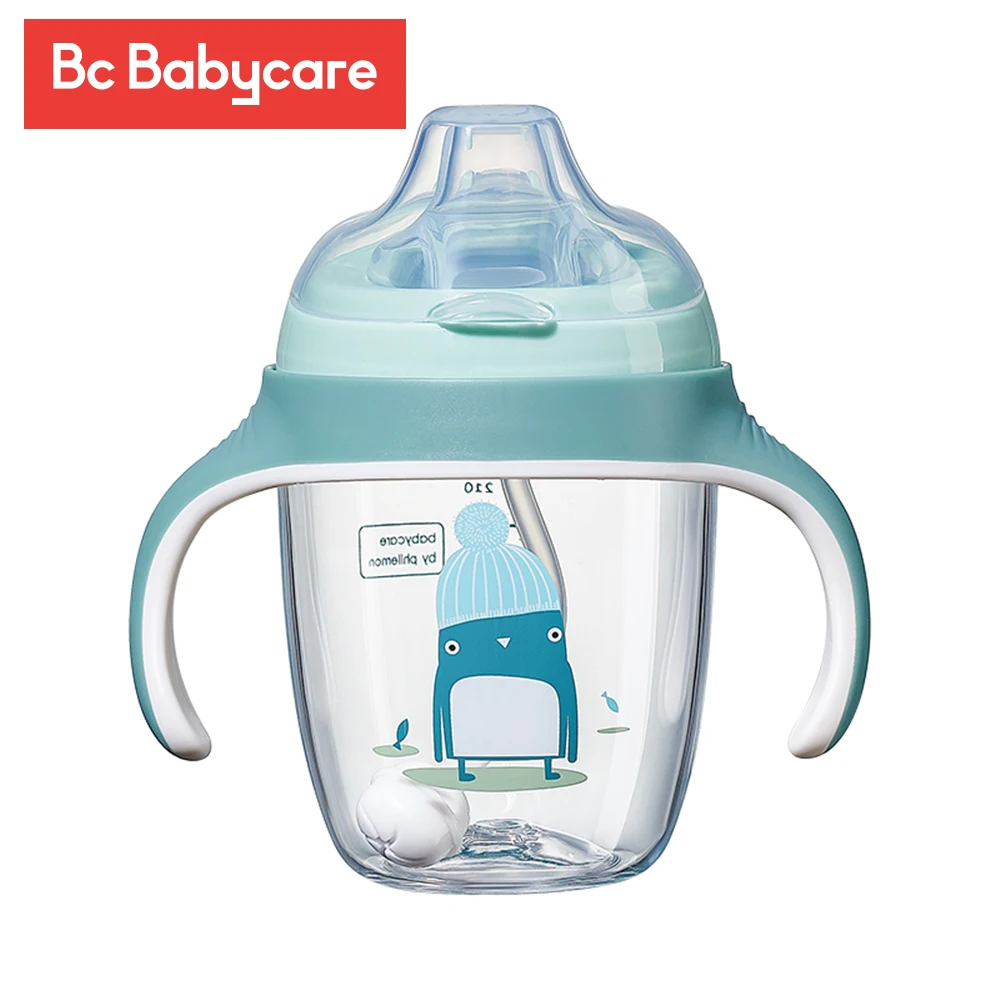 BC Babycare 210/300ml Baby Sippy Cup Toddler Drinking Water Handle Straw  Bottle Leak-Proof Infant Training Drinking Sippy Cup - AliExpress