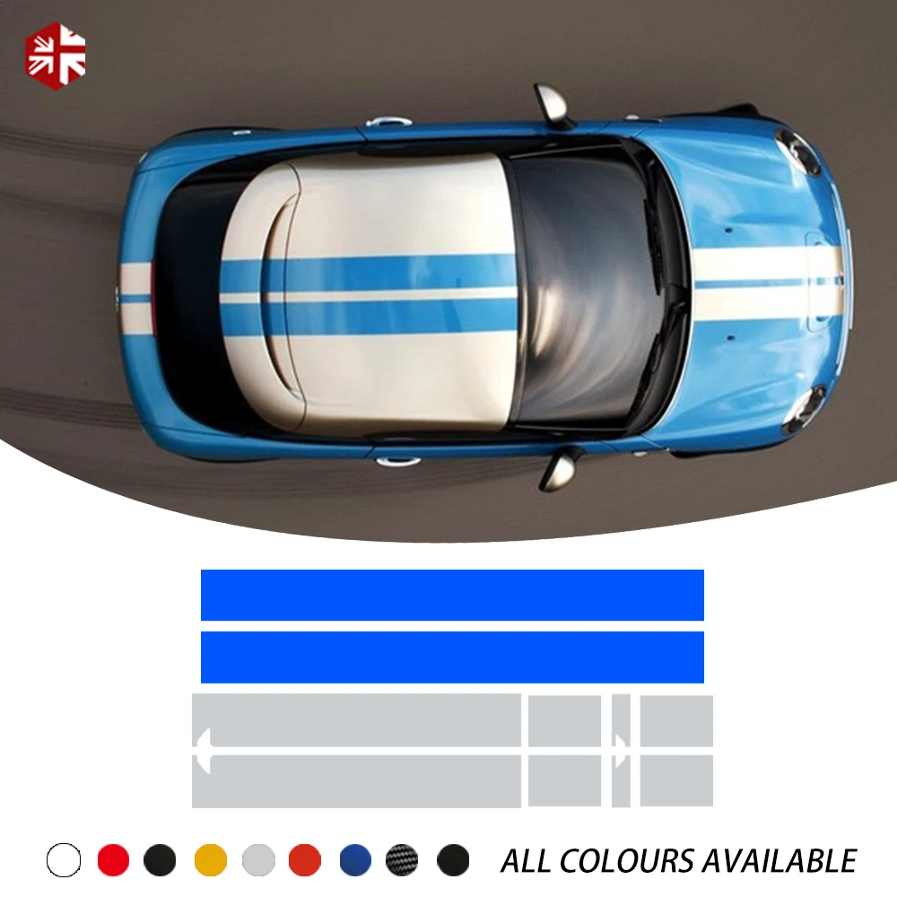 

Car Hood Decal Bonnet Stripes Roof Rear Engine Cover Body Sticker For MINI Coupe R58 Cooper S JCW John Cooper Works Accessories