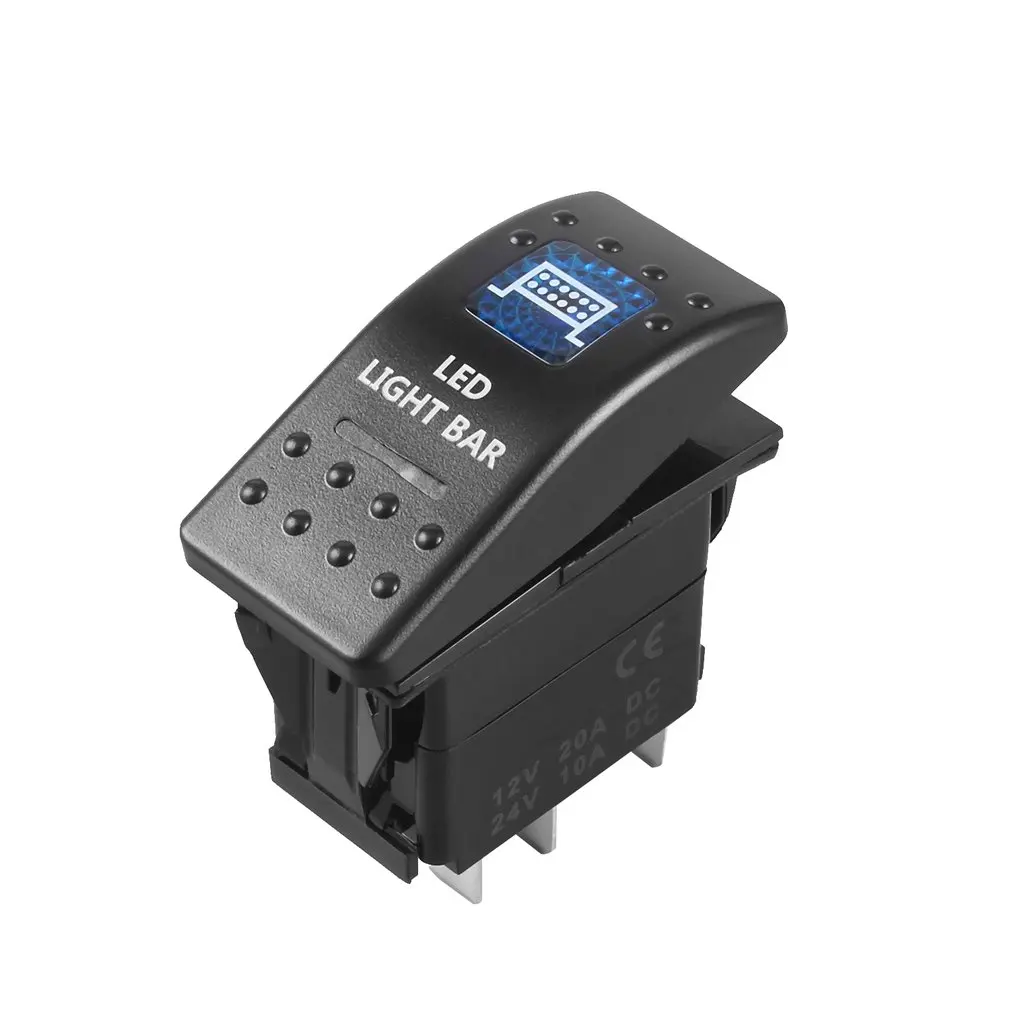 

12V 20A Bar Carling Rocker Toggle Switch Blue LED Light Car Boat Sales 5 Pin Output Circuit Protection Overload Protection