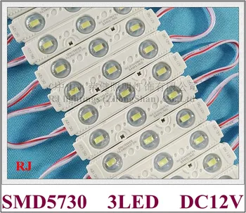 

injection LED module light with lens waterproof DC12V SMD 5730 3 led 1.5W 150lm 75mm(L) * 15mm(W) * 5mm(H) new design